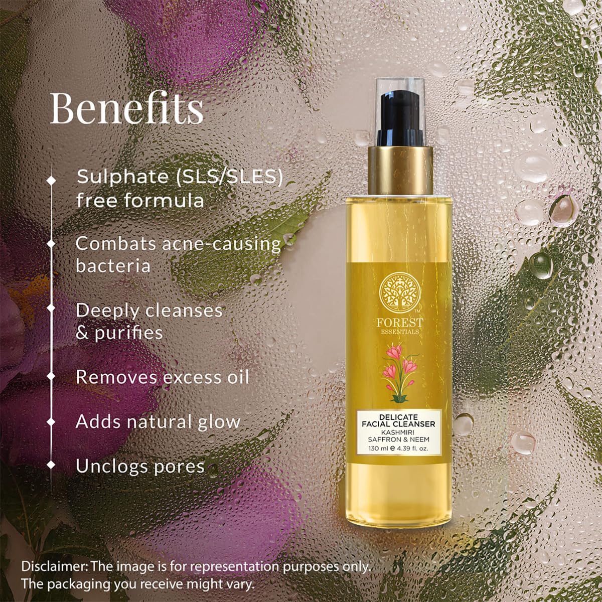 Forest Essentials Kashmiri Saffron and Neem Delicate Facial Cleanser, 200ml Beauty & Personal Care Forest Essentials