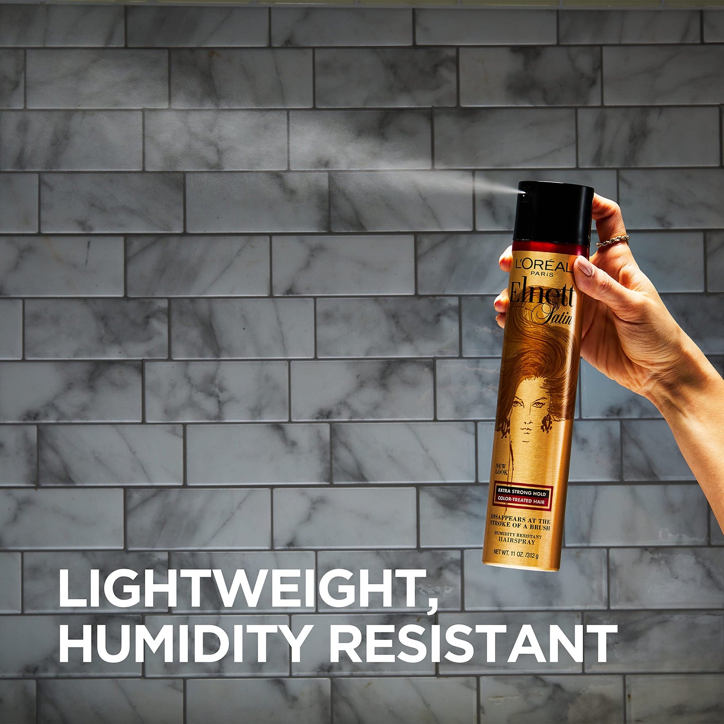 L'Oreal Paris Elnett Hair Care Elnett Satin Extra Strong Hold Hairspray - Unscented, Long Lasting + Humidity Resistant, Hair Styling Spray, 7 Oz Beauty & Personal Care L'Oreal Paris