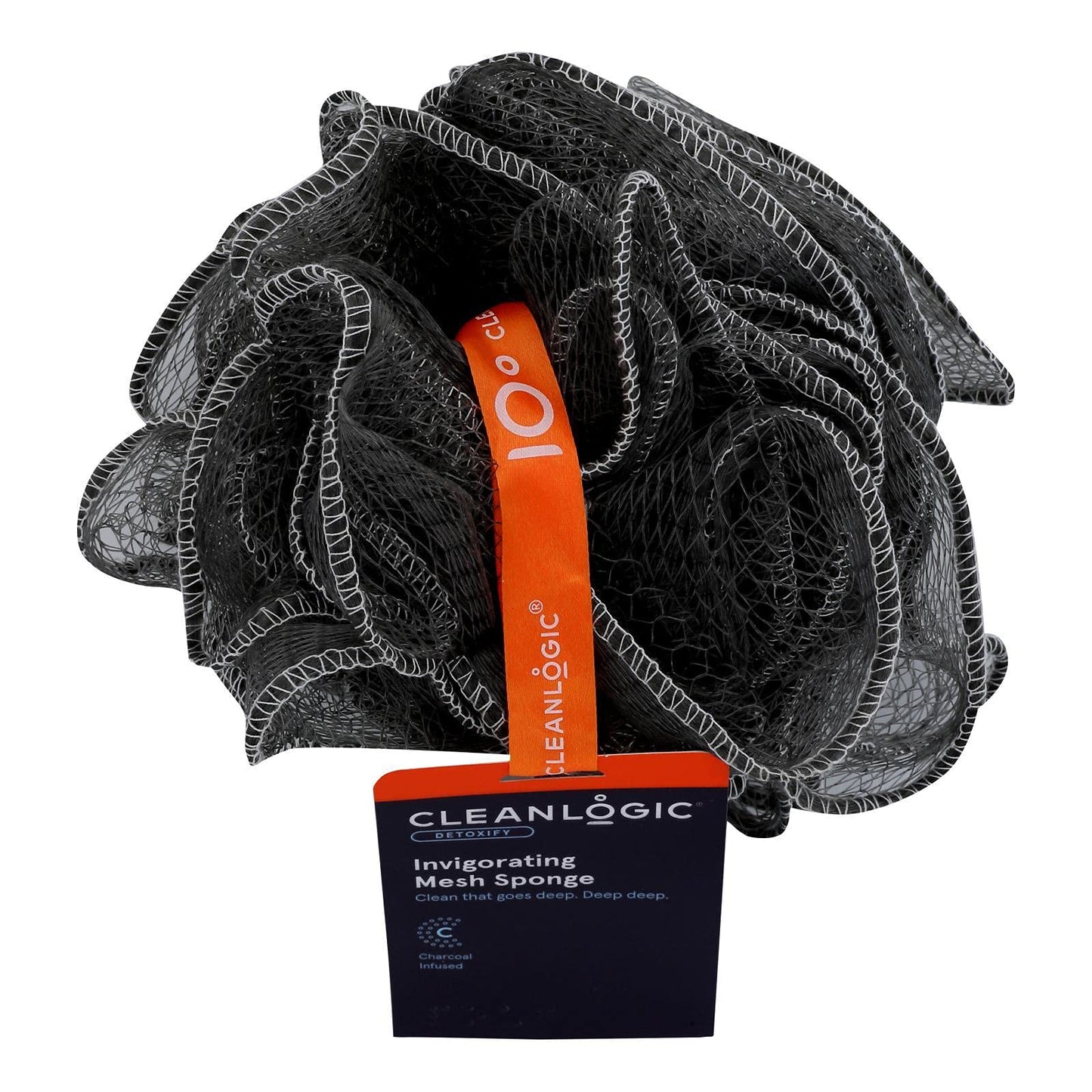 Clean Logic Purifying Charcoal Mesh Bath Sponge 1 Ea, 1count Beauty & Personal Care Cleanlogic