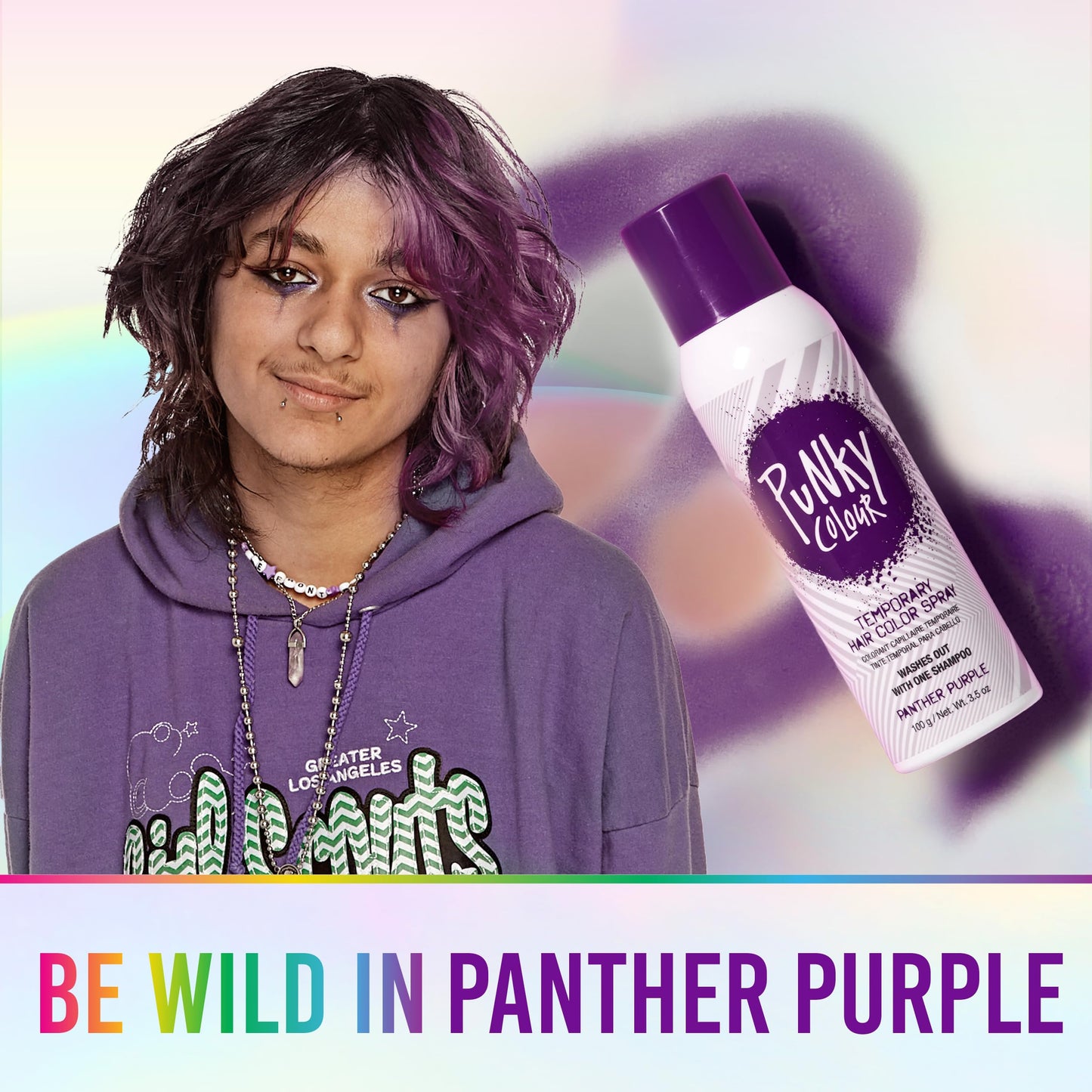 Punky Temporary Hair Color Spray-On, Panther Purple, Non-Damaging Instant Hair Dye, No Bleaching Needed, Non-Sticky, Washable and Leaves No Residue Beauty & Personal Care Punky