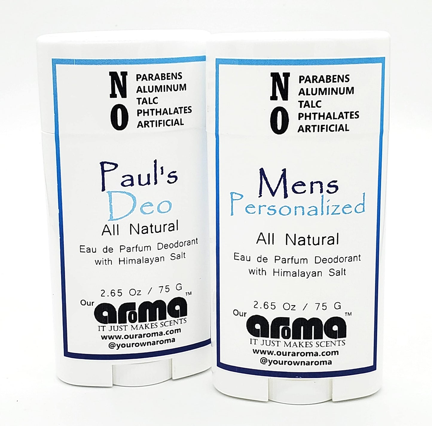 Our Aroma Men's Custom All Natural - Hand Poured - Aluminum Free Deodorant 2.65Oz Beauty and Personal Care Our Aroma