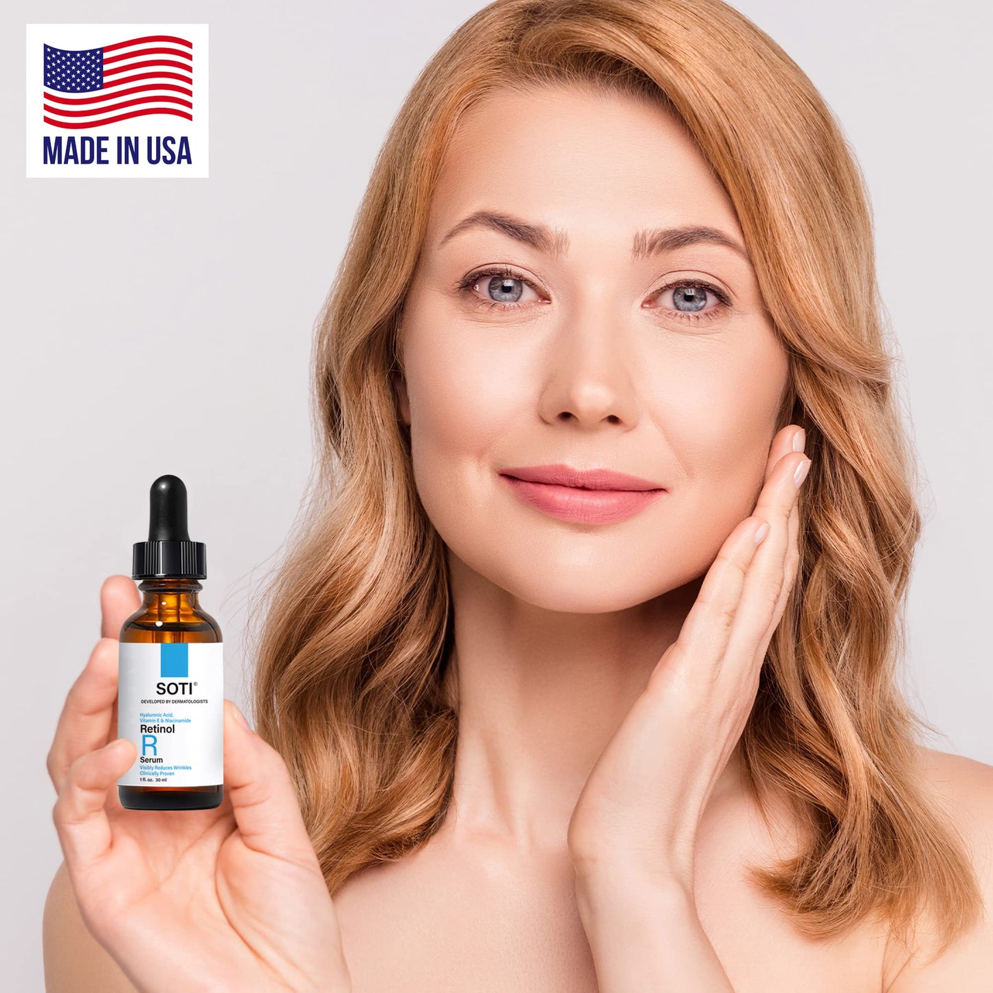 Retinol Face Serum, Reduces Wrinkles, Age Spots, Post-Acne Marks. Stimulates Collagen, Firm Skin, Anti Aging with Hyaluronic Acid, Niacinamide (30ml) Beauty & Personal Care Soti
