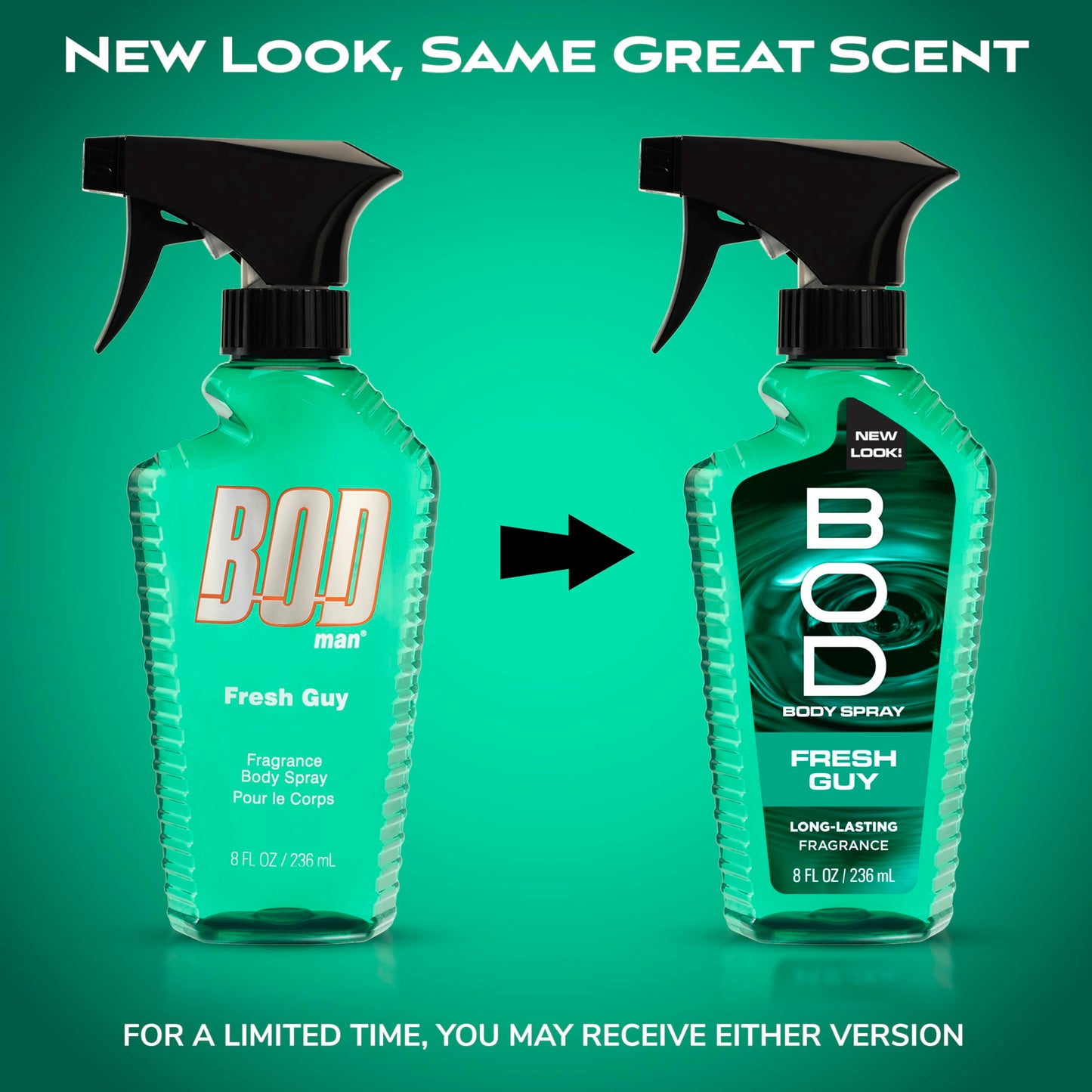 BOD man Fragrance Body Spray, Fresh Guy, 8 fl oz Beauty & Personal Care BOD man
