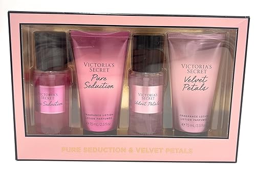 Victoria's Secret 4pc Gift set: Pure Seduction & Velvet Petals Mist, Lotion each 2.5 fl oz Limited Edition Beauty & Personal Care Victoria's Secret