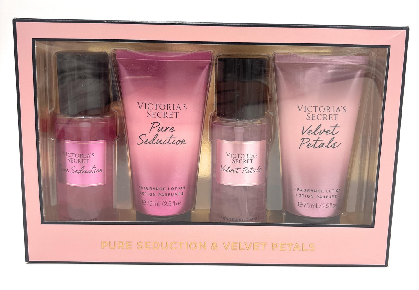 Victoria's Secret 4pc Gift set: Pure Seduction & Velvet Petals Mist, Lotion each 2.5 fl oz Limited Edition Beauty & Personal Care Victoria's Secret