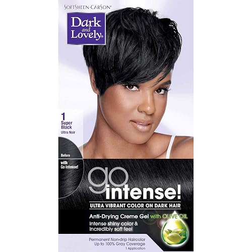 SoftSheen-Carson Dark and Lovely Go Intense Ultra Vibrant Color on Dark Hair, Super Black 1 (Packaging May Vary) Beauty & Personal Care SoftSheen