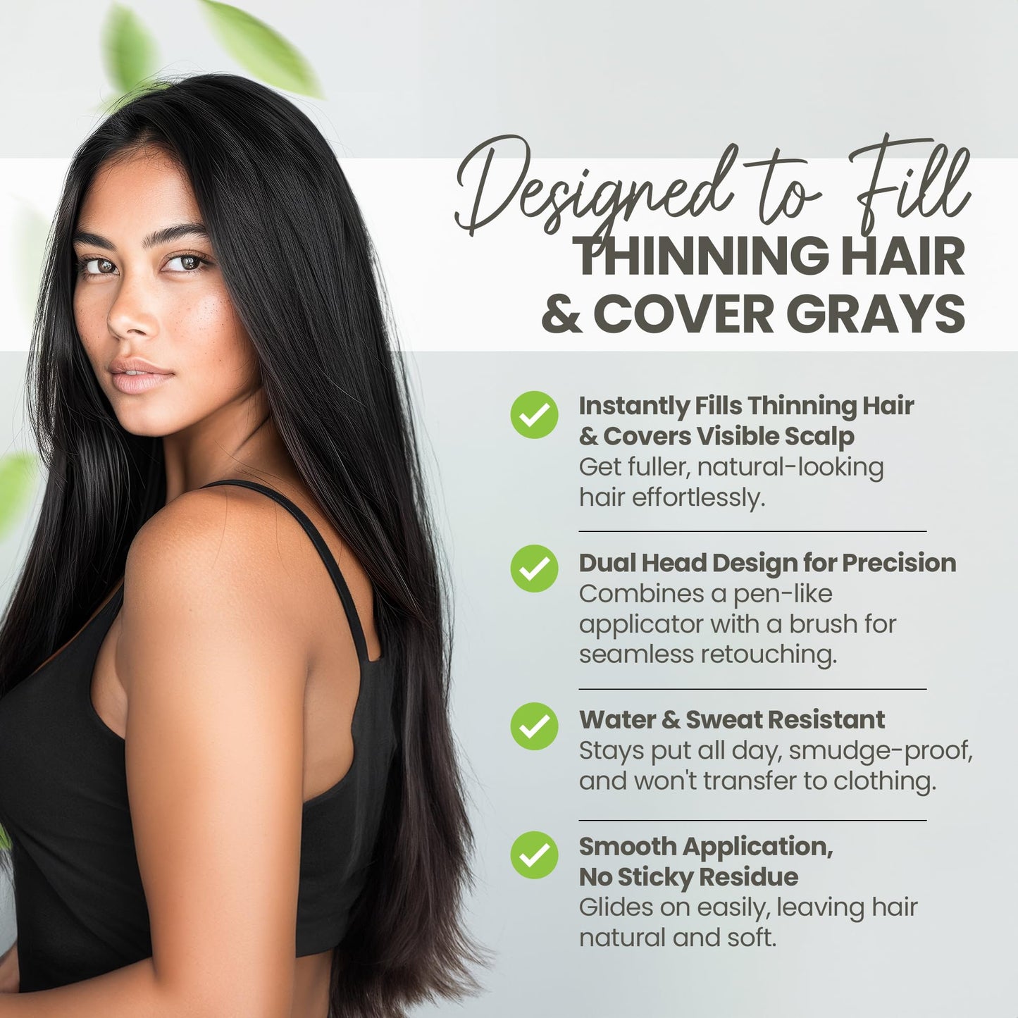 Herbishh Hair Root Touch-up Pen, Instant Gray Coverage & Hair Loss Cover up, Concealer for Thin Hairlines, Water Resistant & Semi Permanent Smudge Beauty & Personal Care Herbishh