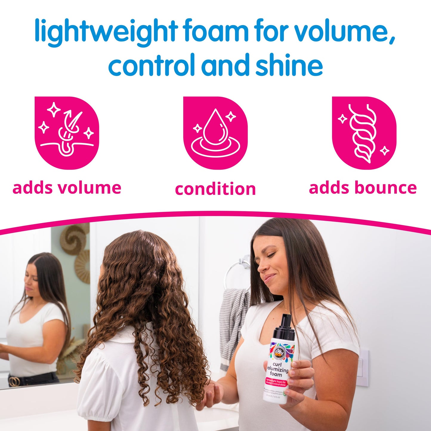 SoCozy Hair Mousse for Kids, Curl Volumizing Foam Mousse for Curly Hair (6 Fl Oz) Enhances Shine & Volume, Gentle Formula with Panthenol, Hydrolyzed Beauty & Personal Care SO COZY