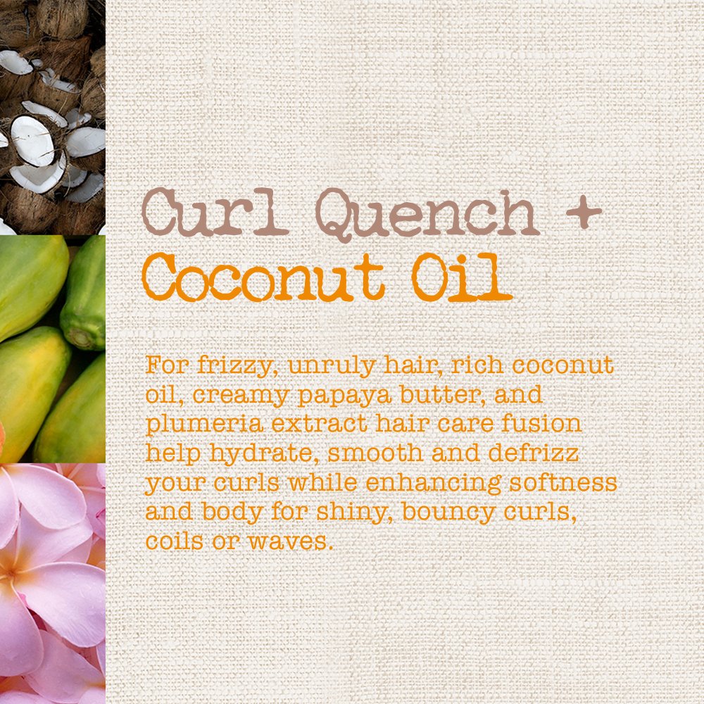 Maui Moisture Curl Quench + Coconut Oil Anti-Frizz Curl-Defining Hair Milk to Hydrate and Detangle Tight Curly Hair, Softening Leave-In Treatment,