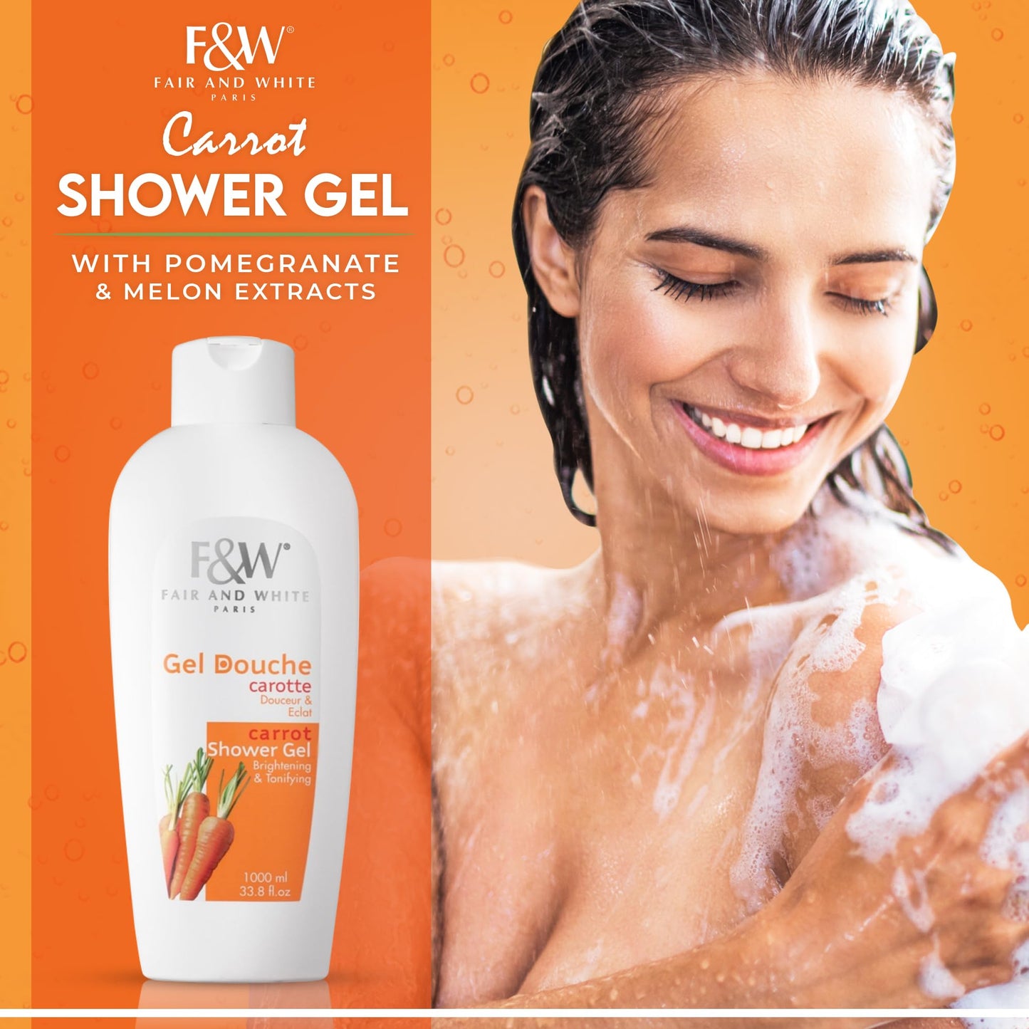 FAIR & WHITE Original Carrot Tonifying Body Wash 1000ml / 33.8fl.oz. (33.8) Beauty & Personal Care FAIR & WHITE