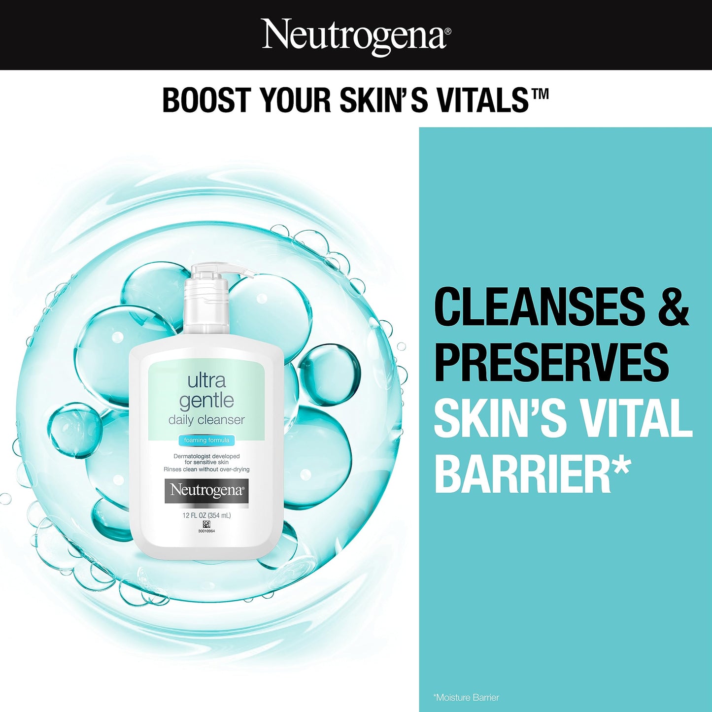 Neutrogena Ultra Gentle Foaming Facial Cleanser, Hydrating Face Wash for Sensitive Skin, Gently Cleanses Face Without Over Drying, Oil-Free Beauty & Personal Care Neutrogena