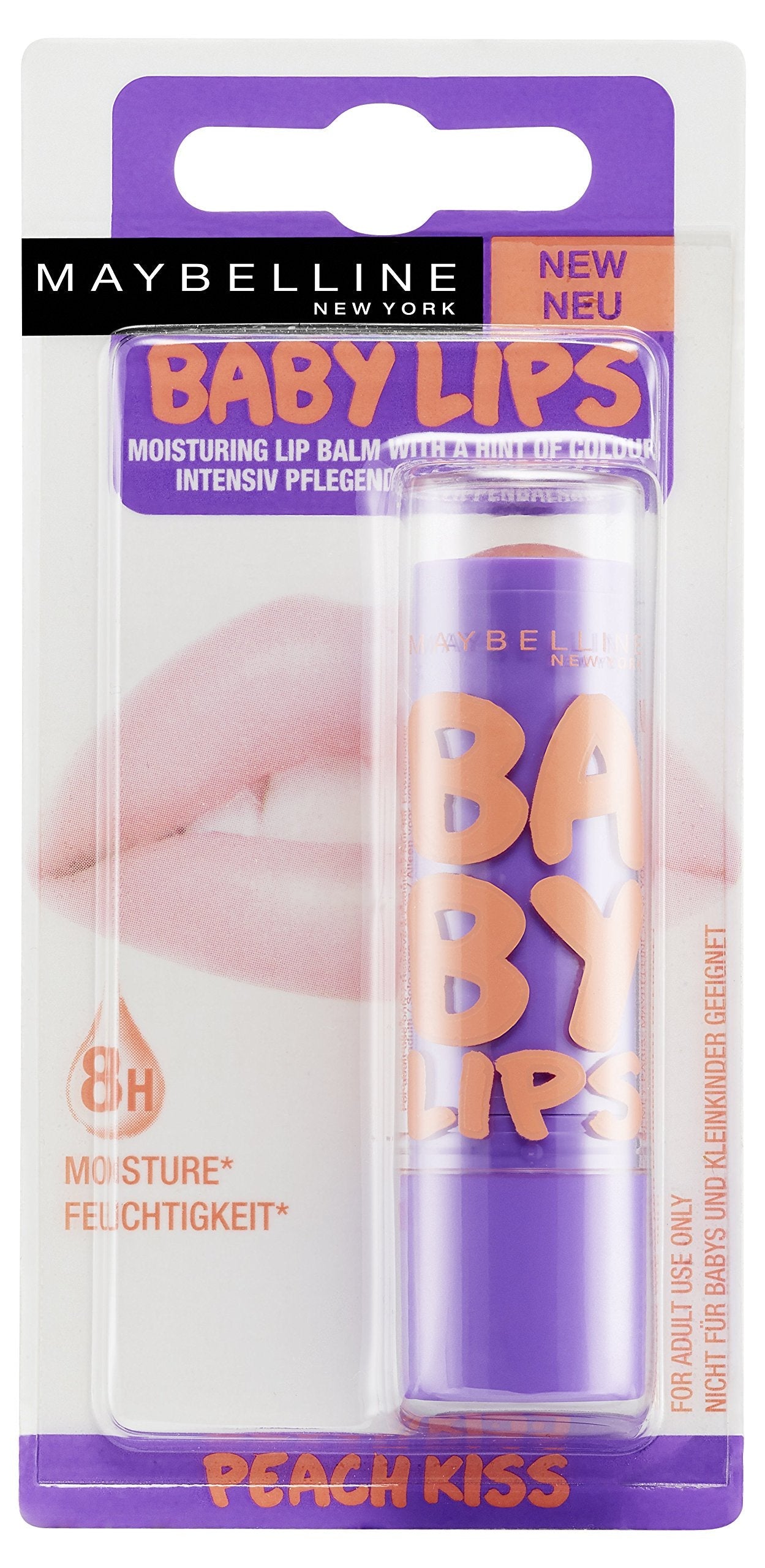 Maybelline New York Baby Lips Moisturising Lip Balm, Peach Kiss Beauty and Personal Care MAYBELLINE