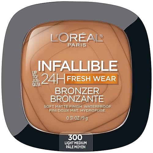L'Oreal Paris Infallible Up to 24H Fresh Wear Soft Matte Longwear Bronzer. Waterproof, heatproof, Transfer, humidity and sweatproof, Light Medium Beauty & Personal Care L'Oreal Paris