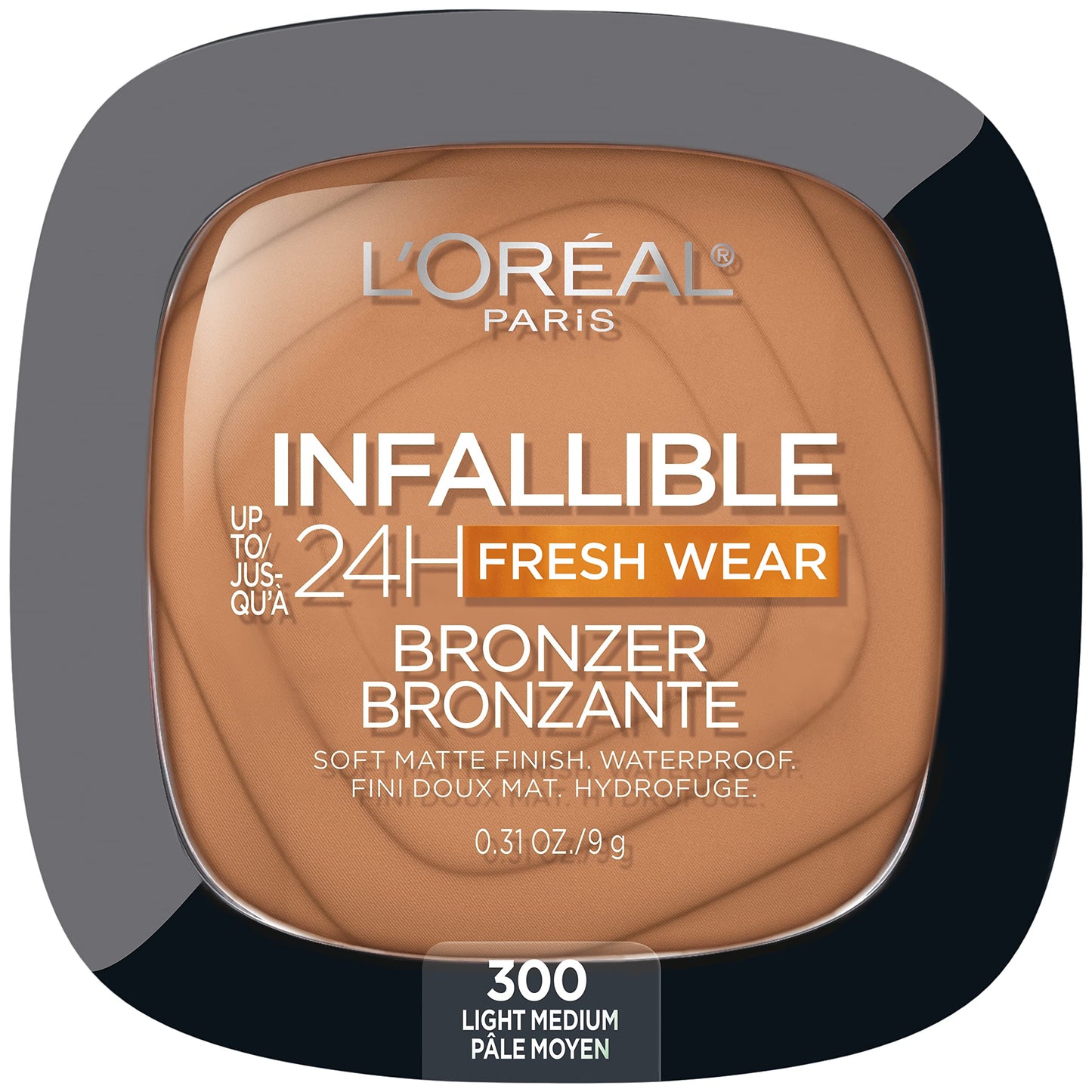 L'Oreal Paris Infallible Up to 24H Fresh Wear Soft Matte Longwear Bronzer. Waterproof, heatproof, Transfer, humidity and sweatproof, Light Medium Beauty & Personal Care L'Oreal Paris