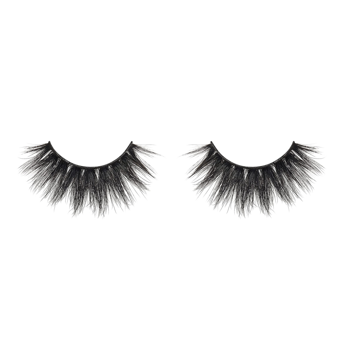 i•ENVY V-Luxe Noir De Noir False Eyelashes Blackest Black Finish, Weightless Volume and Curl False Lashes, Soft & Matte Fibers (Noir Satin)
