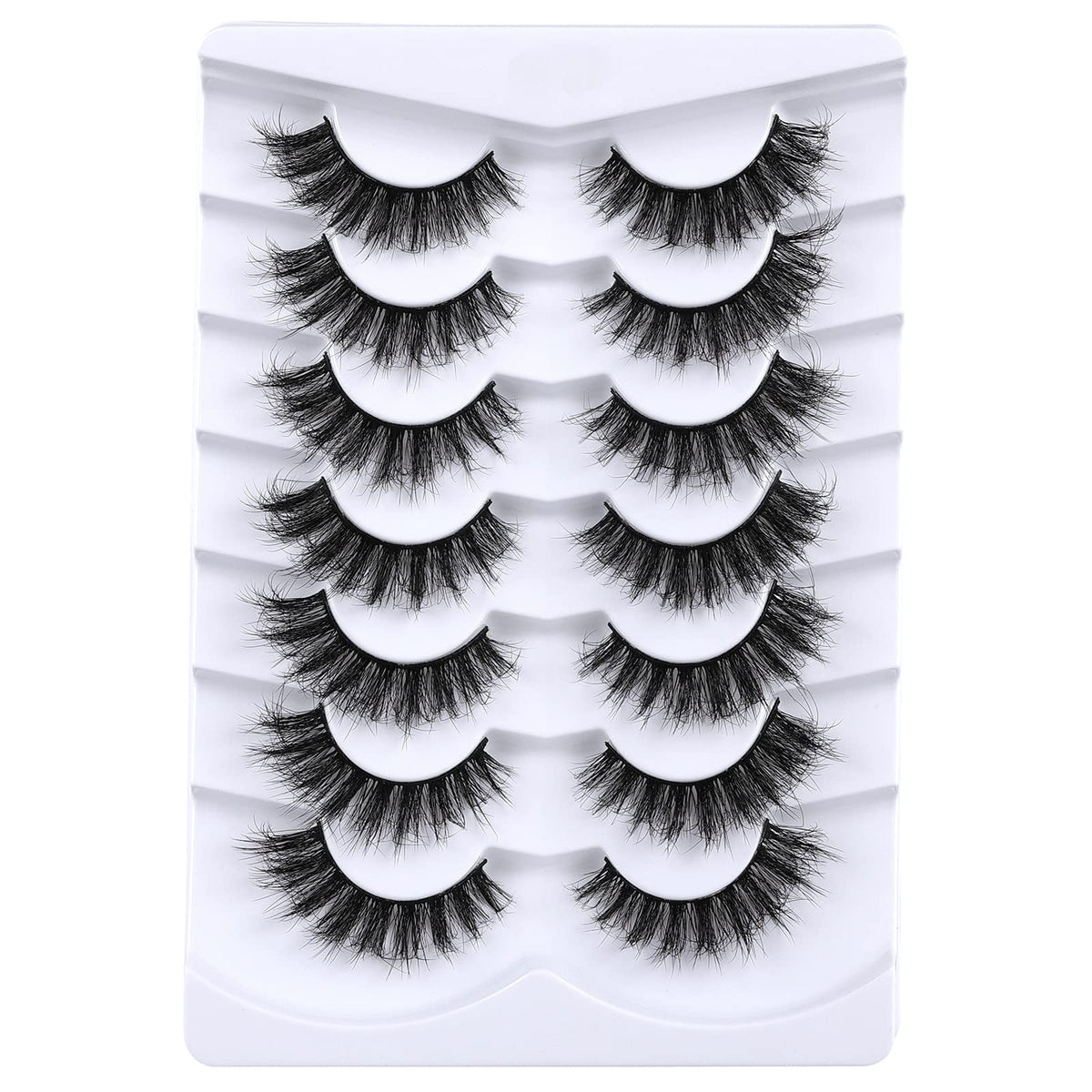 Mebver 8D Fluffy Wispy Lashes False Eyelashes Cat Eye Lashes Faux Mink Lashes Natural Look That Look Like Extensions Pestañas Postizas D Curl Lash Beauty & Personal Care Mebver