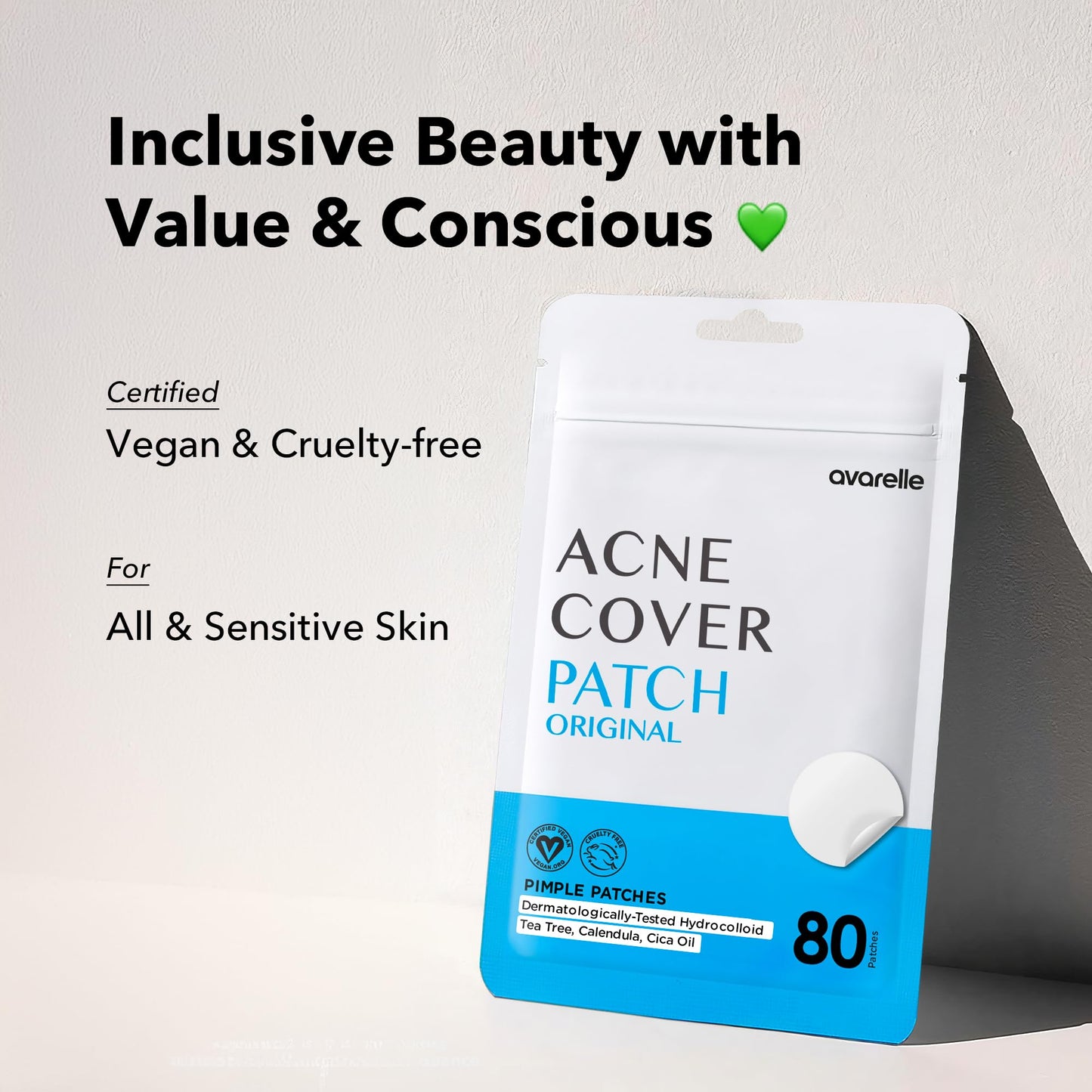 AVARELLE Pimple Patches for Face | Hydrocolloid Acne Patches for Covering Blemishes | Zit Patches with Tea Tree, Calendula, & Cica | HSA Store Beauty & Personal Care AVARELLE