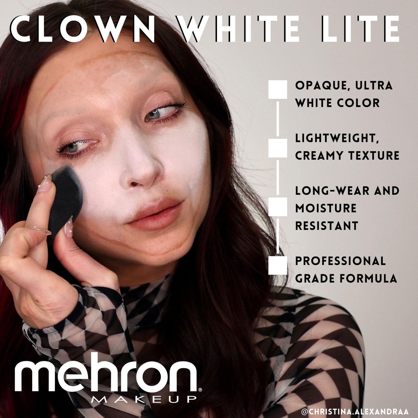 Mehron Makeup Clown White Lite | Professional Face Paint & Body Paint | White Cream Face Paint for Clown Makeup, Stage, Film, Cosplay, Mime Beauty & Personal Care Mehron