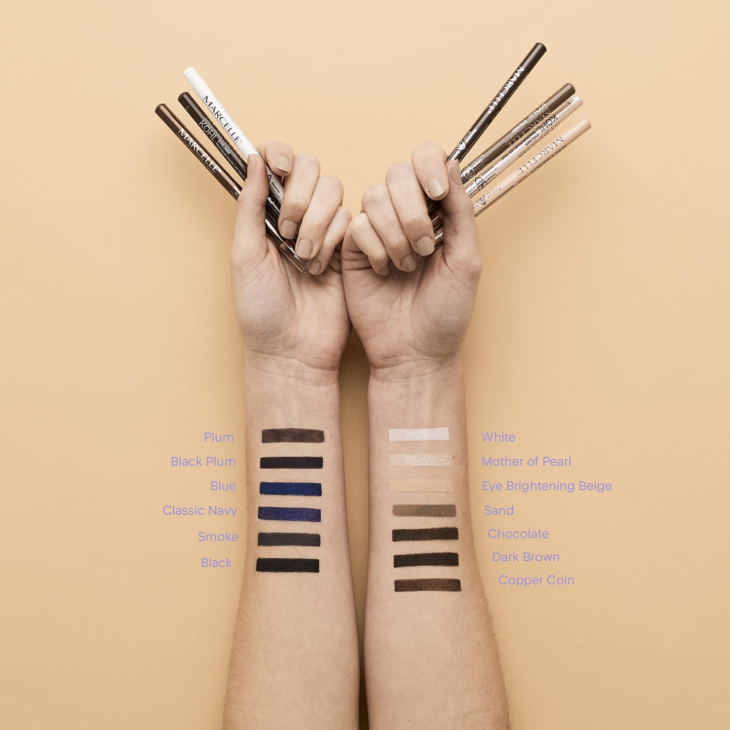 Marcelle Kohl Eyeliner, Mother of Pearl, Eye Pencil, Long-Lasting, Waterproof, Intense Colour, Fragrance-Free, Hypoallergenic, Recognized by CDA Beauty & Personal Care MARCELLE