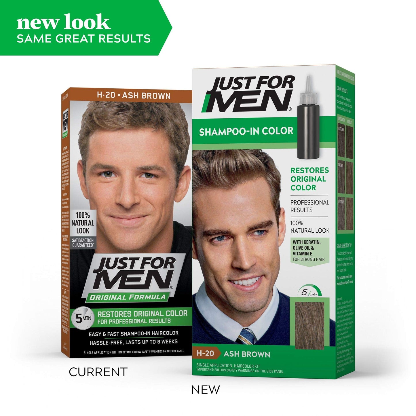 JUST FOR MEN Hair Color H-20 Ash Brown 1 Each (Pack of 12) Beauty & Personal Care Just for Men