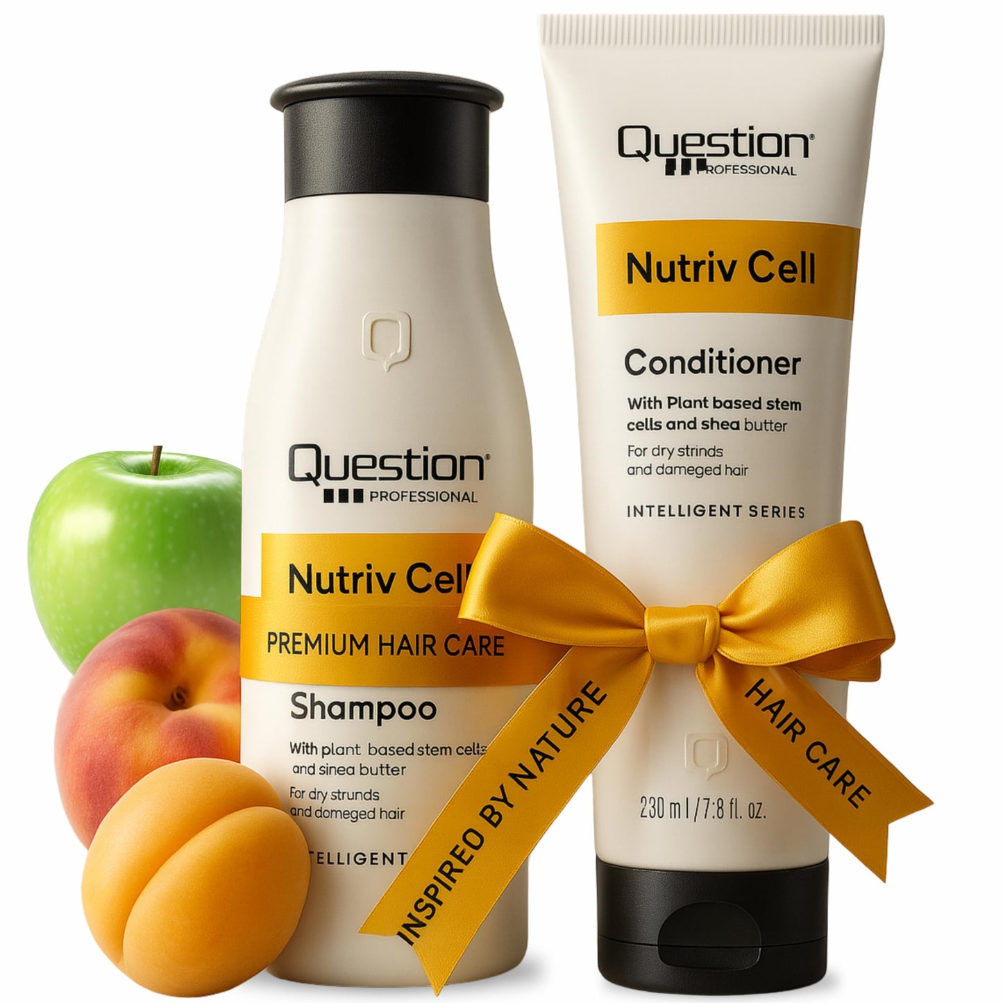 QUESTION PROFESSIONAL Sulfate Free Shampoo and Conditioner Set for Dry Damaged Hair with Shea Butter Plant Stem Cells Frizz Control Moisture Repair Beauty & Personal Care QUESTION PROFESSIONAL