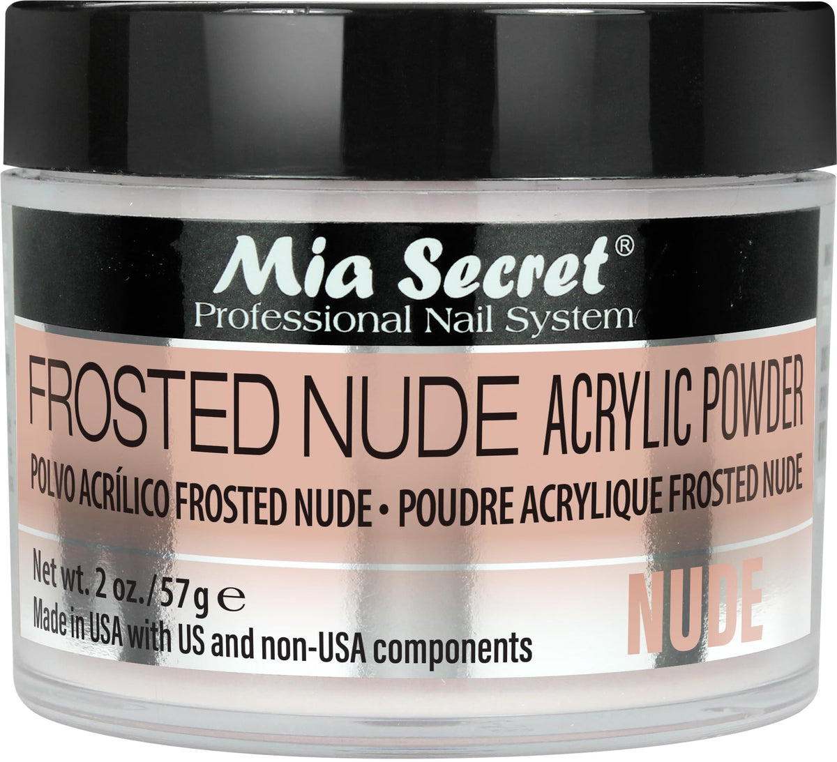 Mia Secret Frosted Nude Acrylic Powder MADE IN USA multiple sizes (2 oz.)
