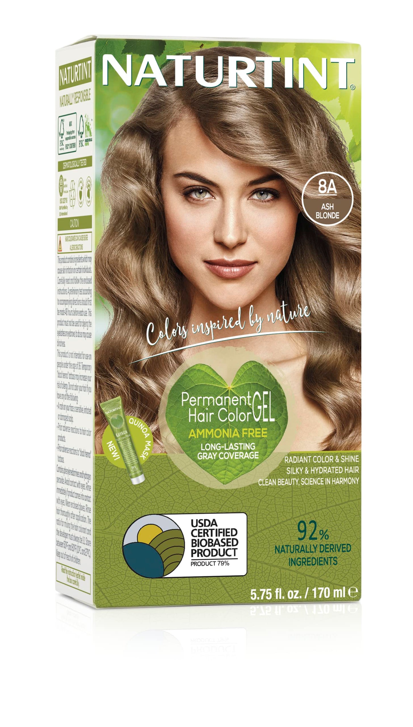 Naturtint Permanent Hair Color 8A Ash Blonde - 5.98 fl oz Beauty & Personal Care Naturtint