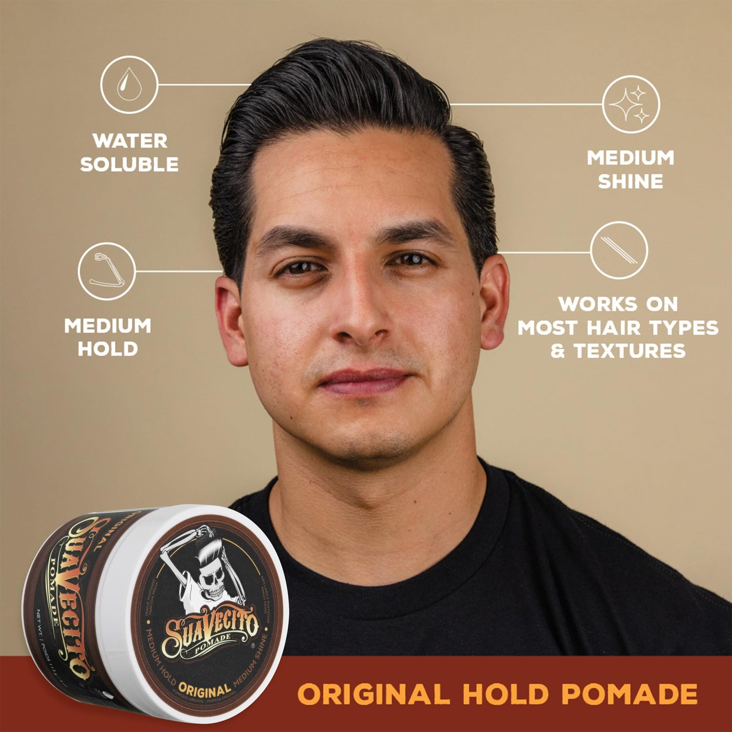 Suavecito Hair & Body Essentials Bundle: Original Hold Hair Styling Pomade, Moisturizing Body Soap, Hydrating Shampoo & Nourishing Conditioner Beauty & Personal Care Suavecito