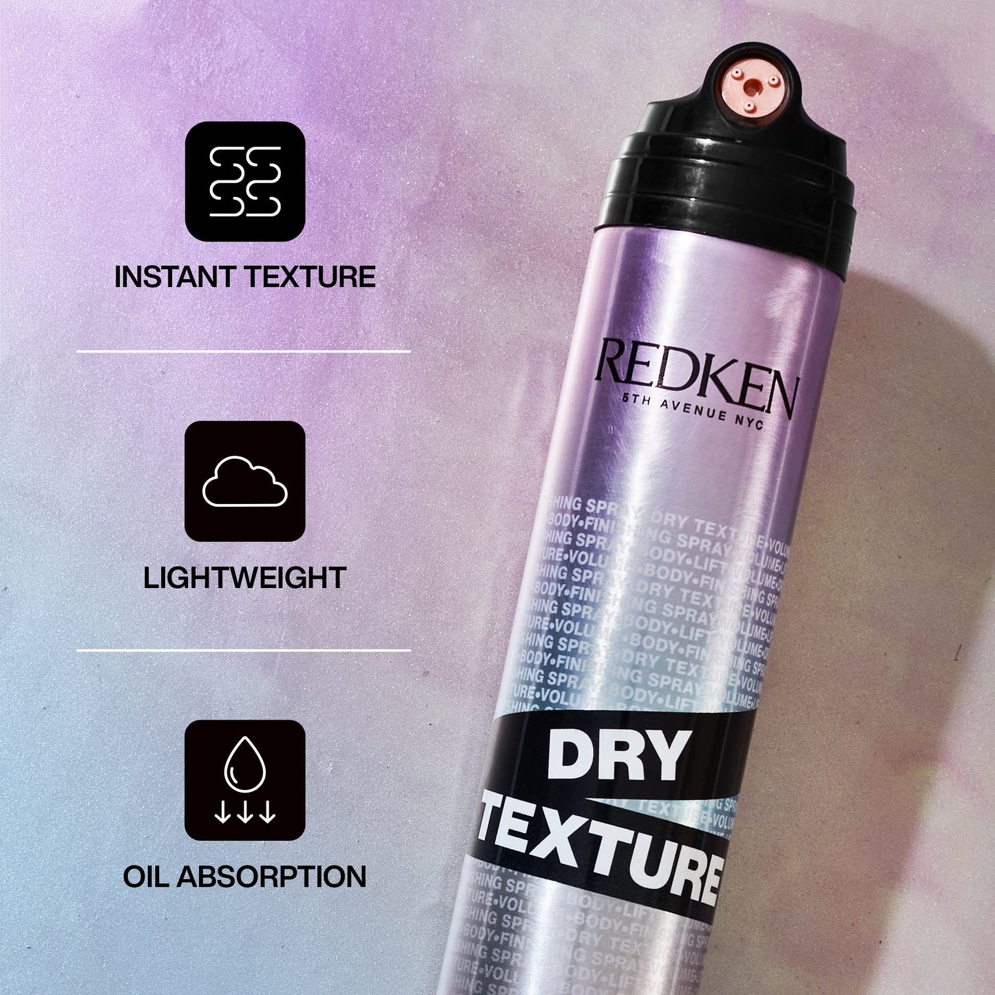Redken Dry Texture Hairspray For All Hair Types - Lightweight Volumizing Spray, Airy and Beachy Texture, Medium Hold Beauty & Personal Care Redken