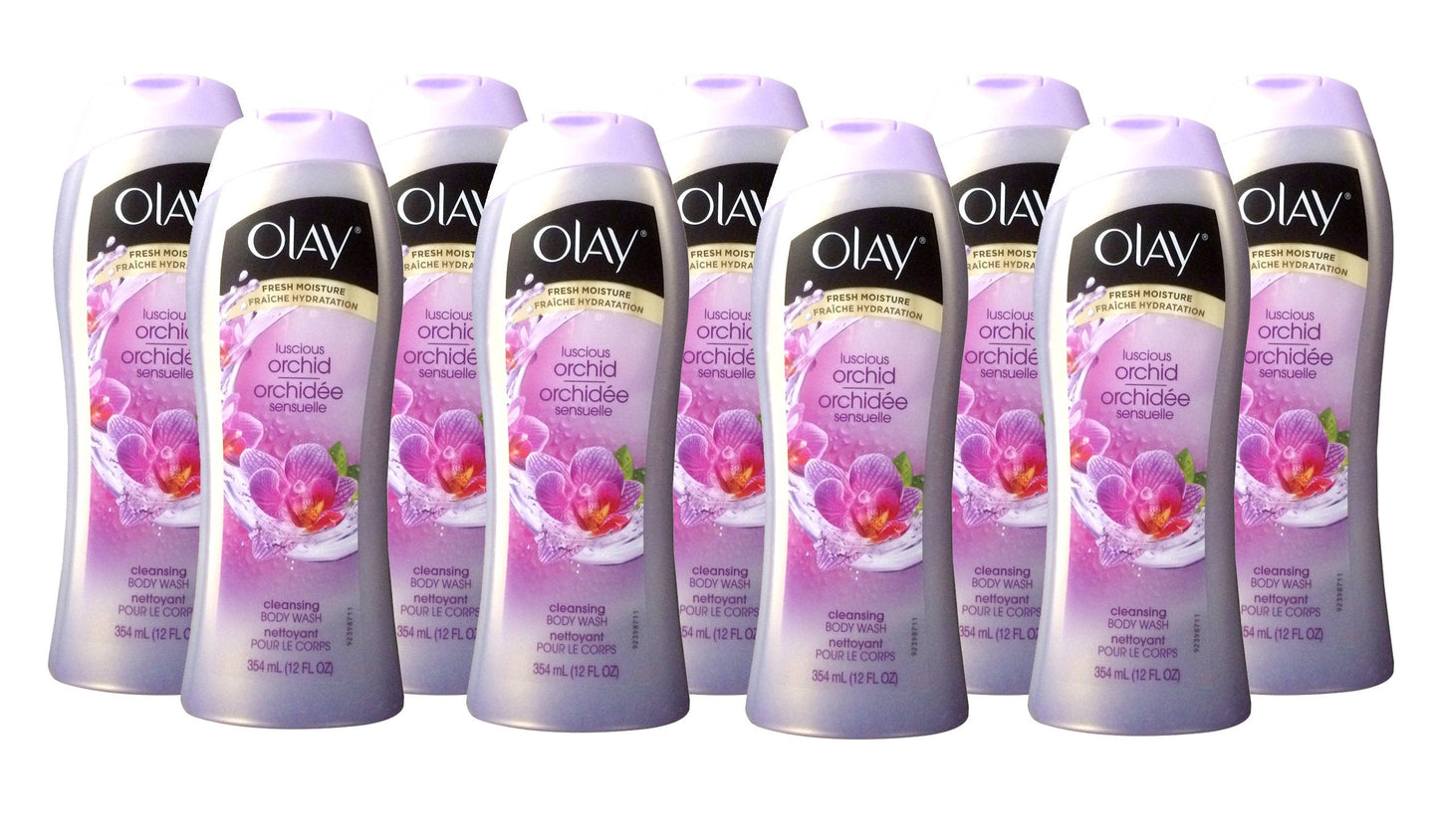 Olay Moisturizing Body Wash, Luscious Orchid, 12 Fluid Ounce, (Pack of 9) Beauty & Personal Care Olay