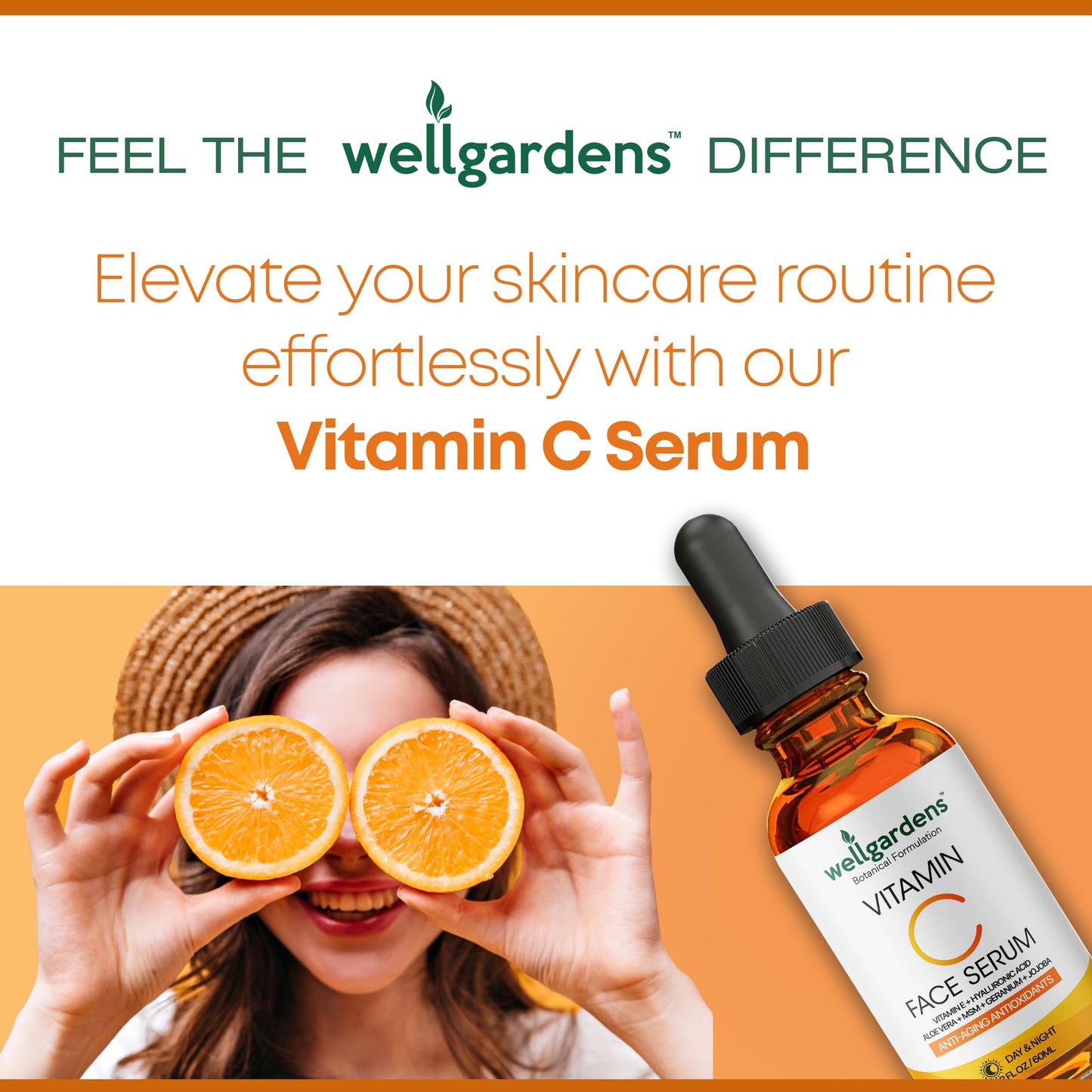 100% Pure Vitamin C Serum for Face - Anti Aging Face Serum - Vitamin C Face Serum, Vitamin E, Hyaluronic Acid, Botanical Blend - Face Serum for Eye Beauty & Personal Care Wellgardens
