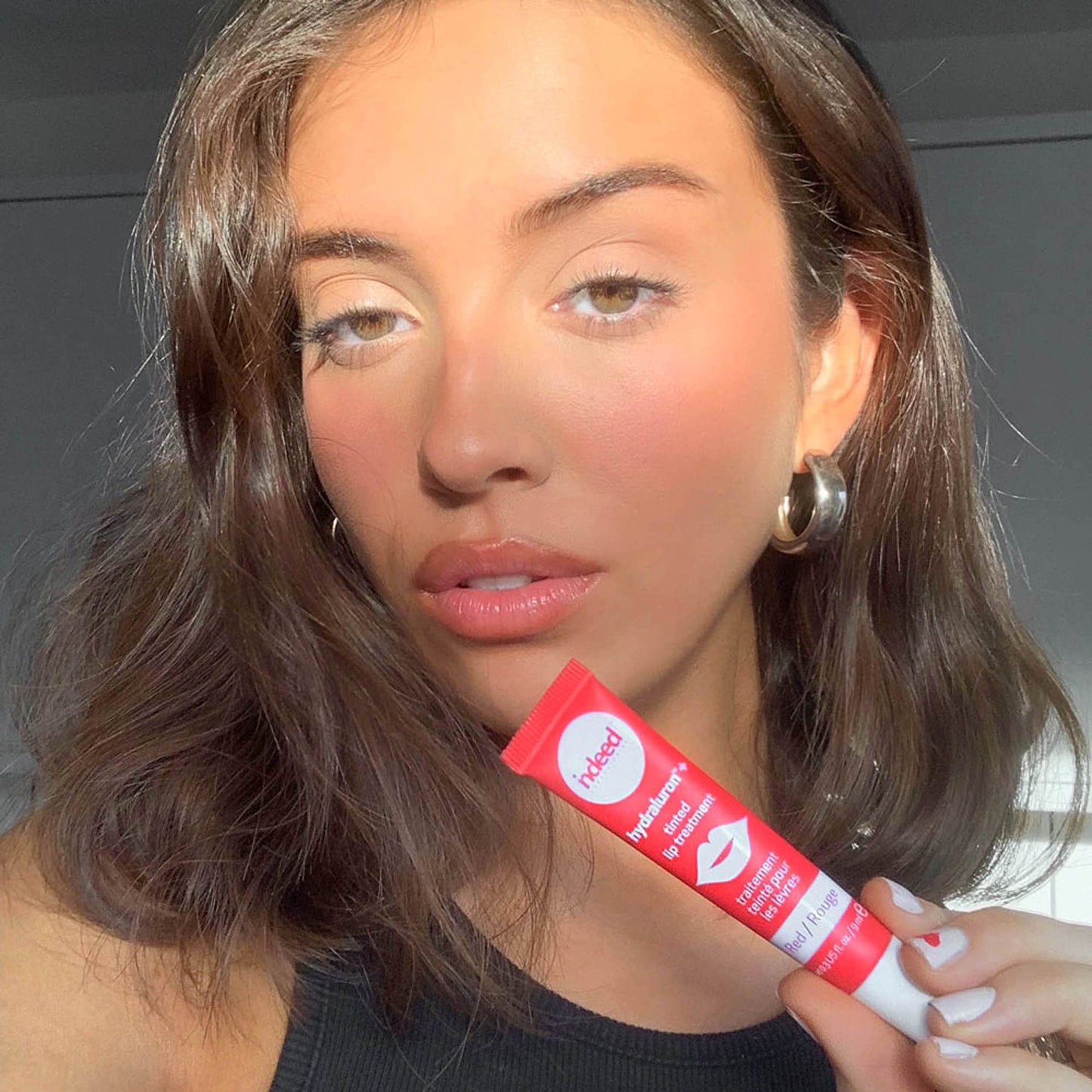 INDEED LABS Hydraluron + Tinted Lip Treatment, Hydrating Anti-Aging Lip Balm Treatment for Smooth Lips with Natural, Subtle Color, 9ml (Red) Beauty & Personal Care INDEED