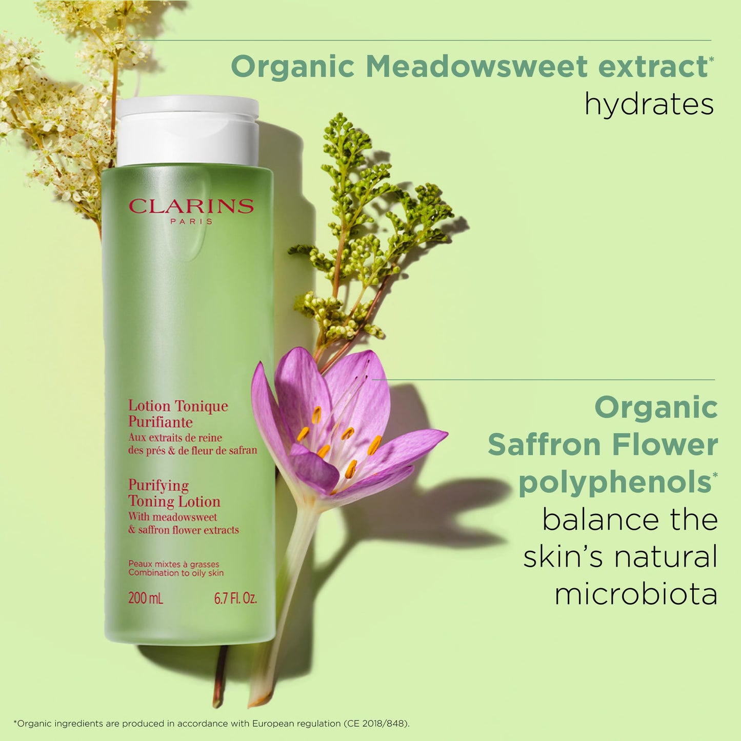 Clarins Purifying Toning Lotion | Less Oily Skin After 14 Days of Use* | Cleanses, Hydrates, Purifies, Mattifies and Balances Skin's Microbiota | Beauty & Personal Care Clarins