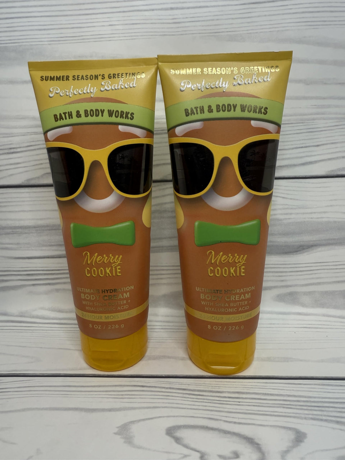 Bath & Body Works Merry Cookie Body Cream 8 Ounces Pack of 2