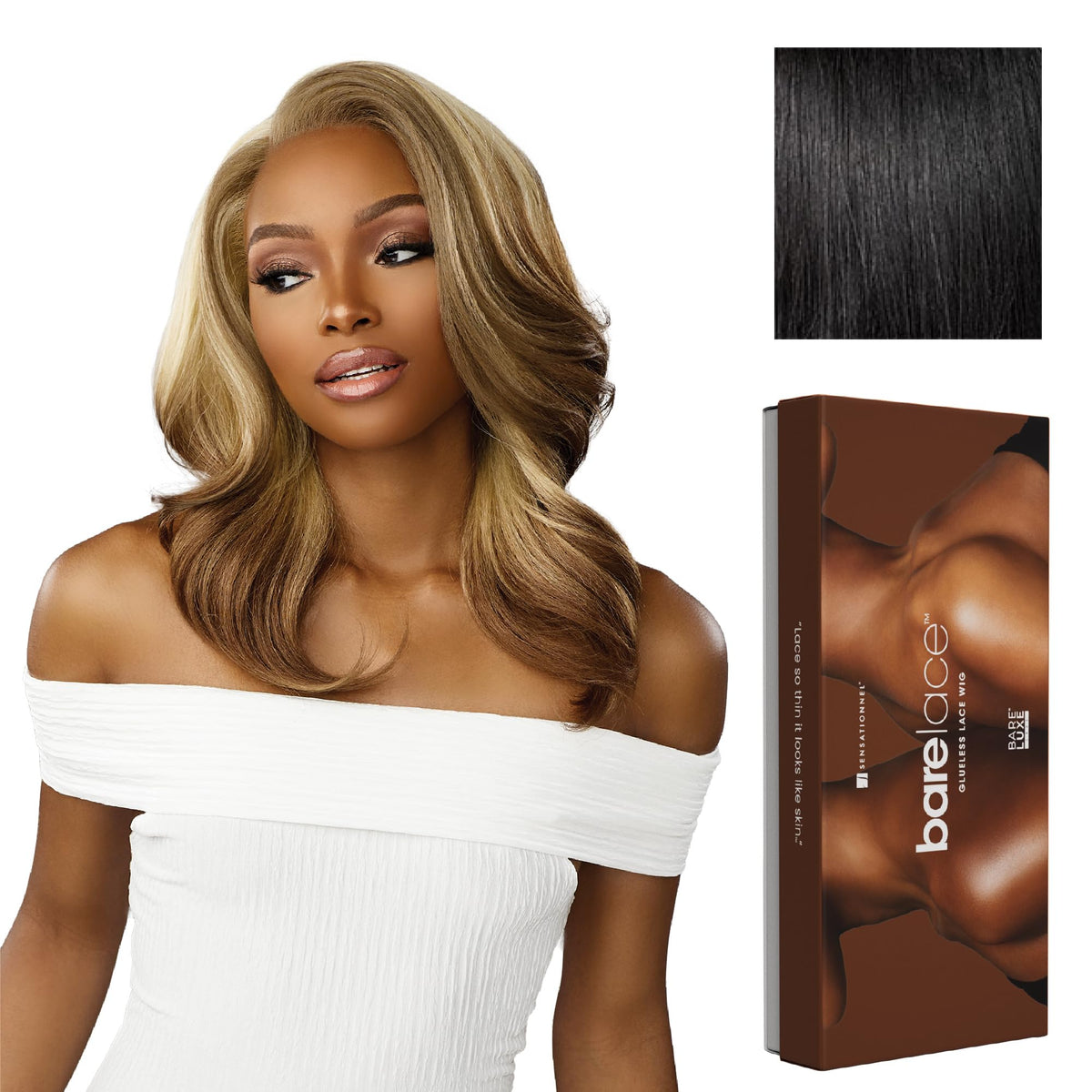 Sensationnel Bare Lace 13x6 Wig-Unit 14, 1 JETBLACK