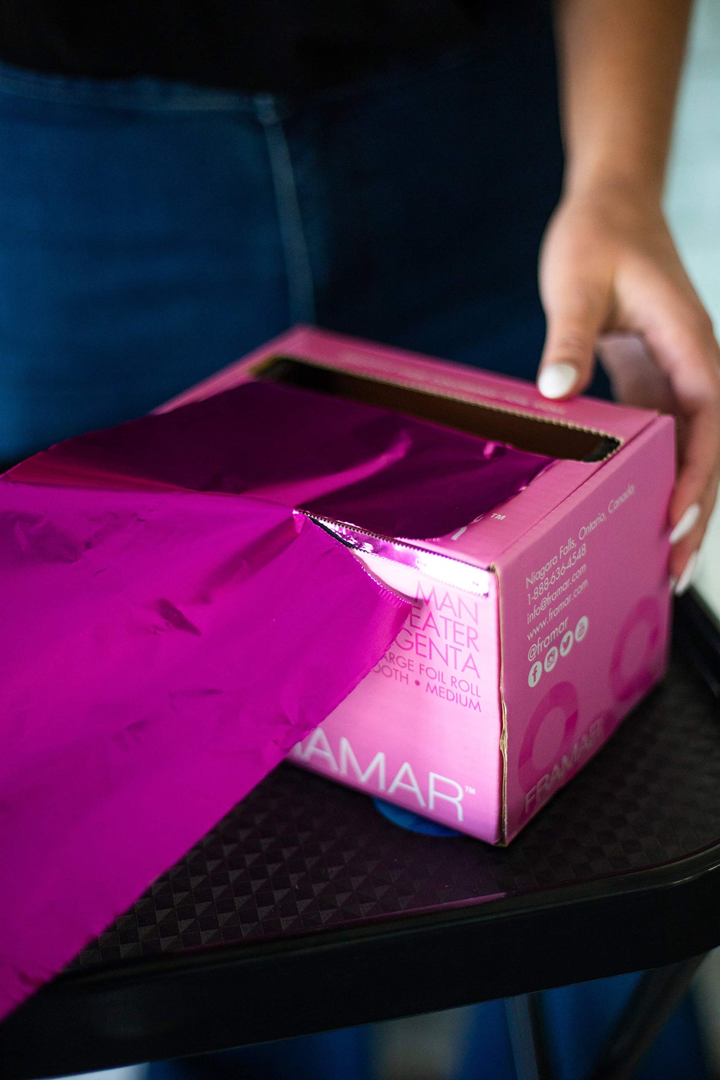 FRAMAR Large Magenta Hair Foil - Hair Foils For Highlighting Long Hair, Salon Foils For Hair Highlighting Kit, Salon Foil For Stylist, Smooth - 1600 Beauty & Personal Care FRAMAR