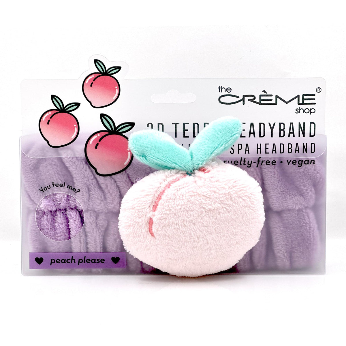 The Crème Shop 3D Teddy Headband (Peach Please)