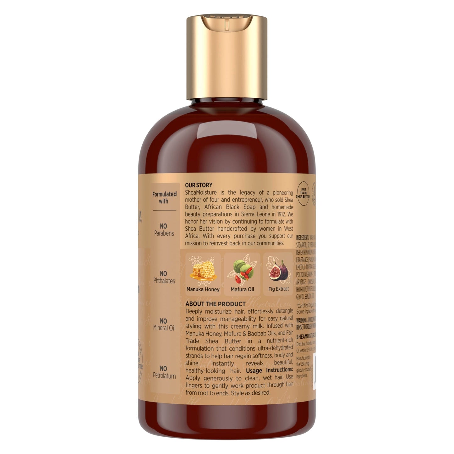 SheaMoisture Hydration Hair Milk Manuka Honey and Mafura Oil for Dry Hair to Hydrate and Style Hair 8 oz Beauty & Personal Care SheaMoisture