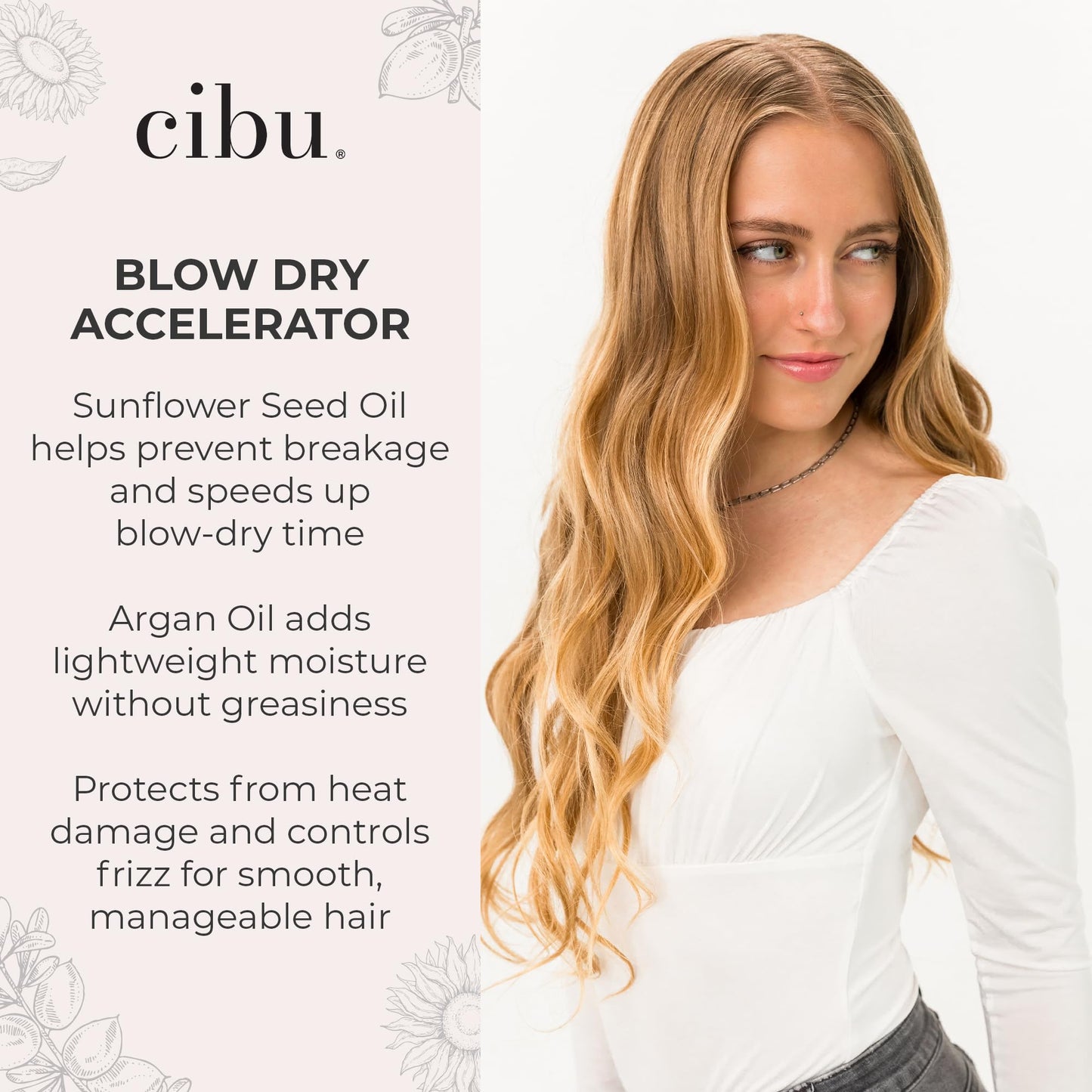 CIBU Blow Dry Accelerator | Styling Spray for Quickly Drying Hair | At-Home Frizz Treatment | Heat Protectant | 8 Ounces Beauty & Personal Care CIBU