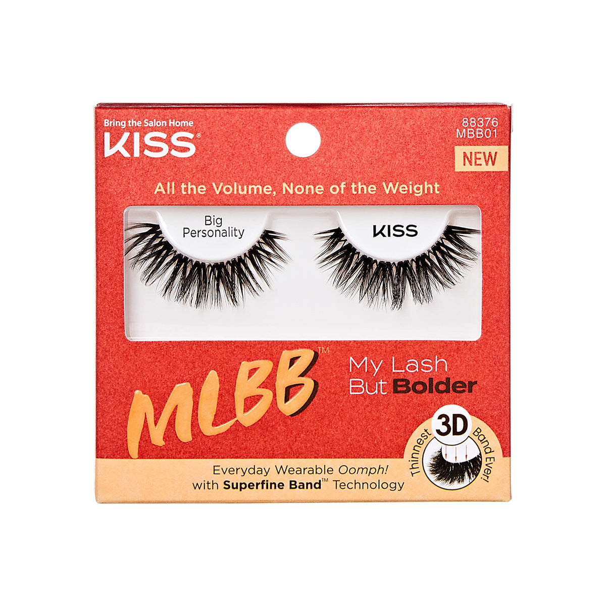 KISS My Lash But Bolder, False Eyelashes, 'Big Personality', 14mm, Includes 1 Pair, Easy to Apply, Reusable Lash Clusters Beauty & Personal Care KISS
