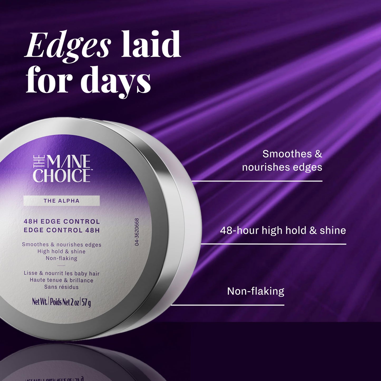The Mane Choice The Alpha 48H Edge Control, 2 Oz, Smoothes & Nourishes Edges, Hair Gel for Coily, Wavy & Curly Hair, Infused with Pro-Vitamin B5, Aloe Beauty & Personal Care The Mane Choice