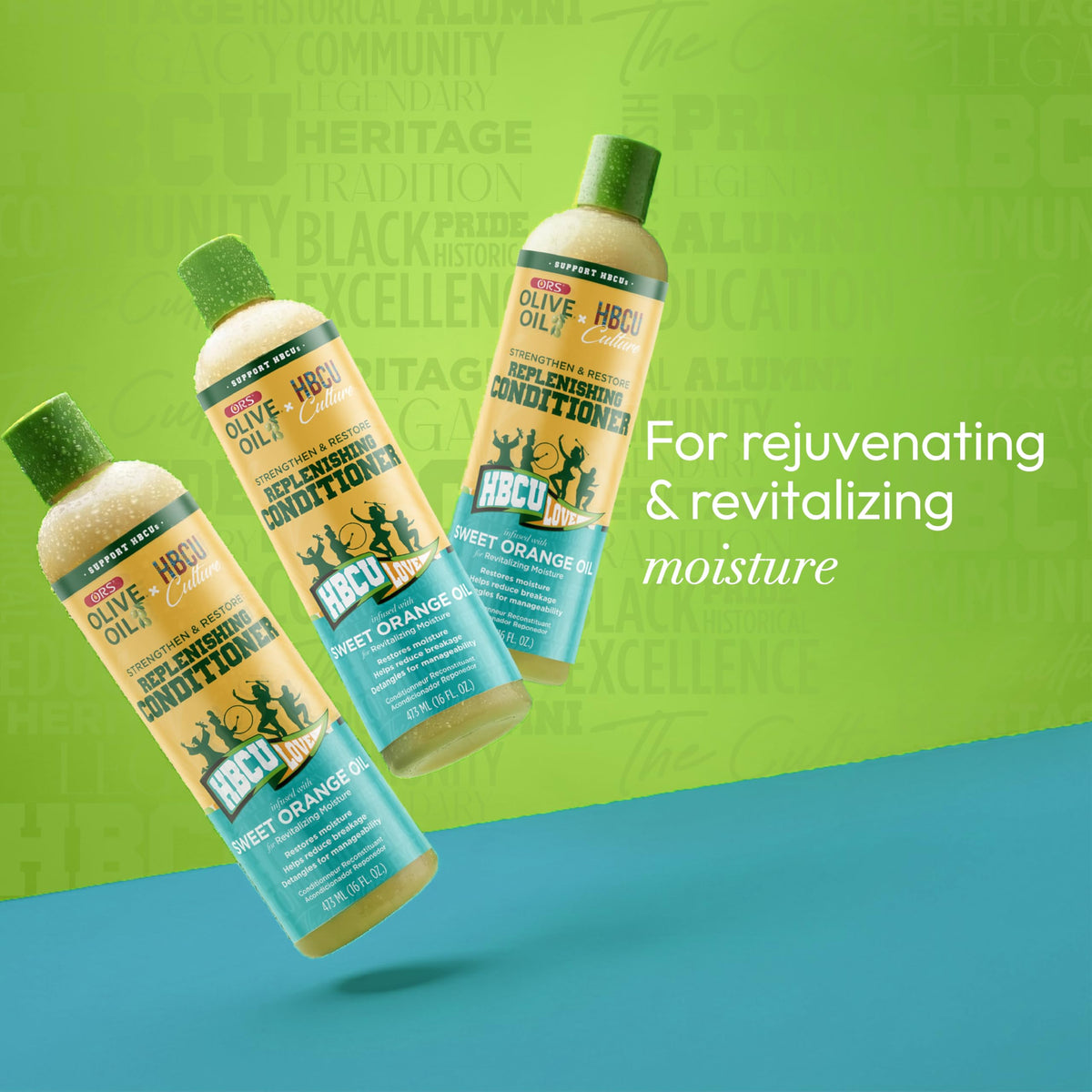 ORS Olive Oil HBCU Replenishing Conditioner with Sweet Orange Oil for Revitalizing Moisture 16.0 Ounces