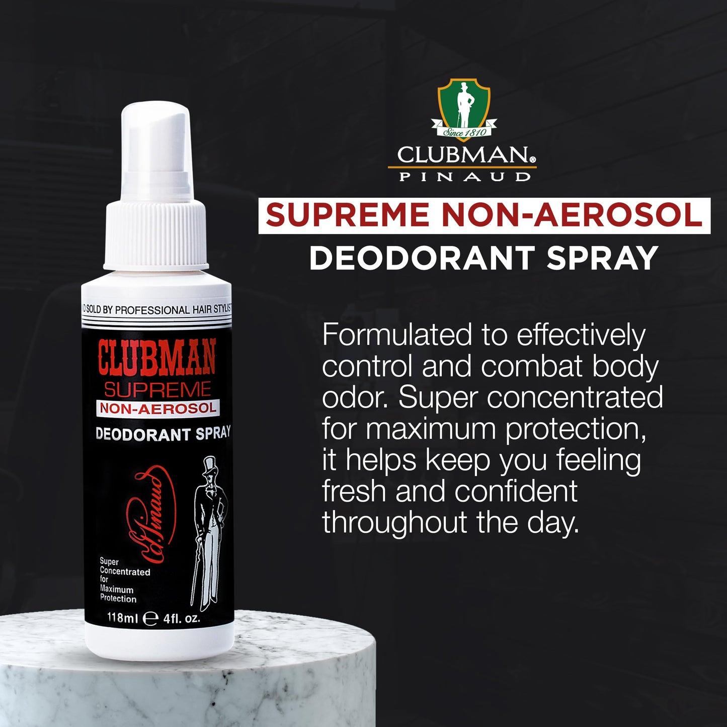 Clubman Supreme Non-Aerosol Whole Body Deodorant Spray, Classic, 4 fl oz Beauty and Personal Care Clubman