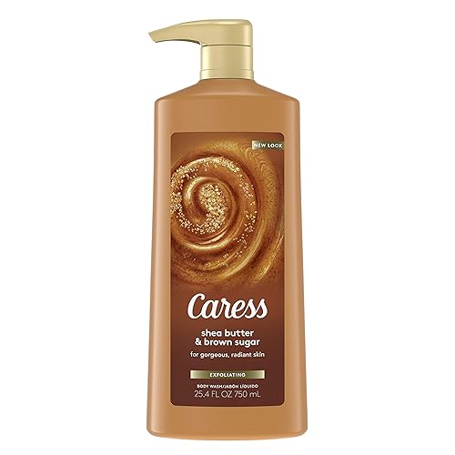 Caress Exfoliating Body Wash with Pump For Gorgeous, Radiant Skin Shea Butter & Brown Sugar 25.4 oz Beauty & Personal Care Caress