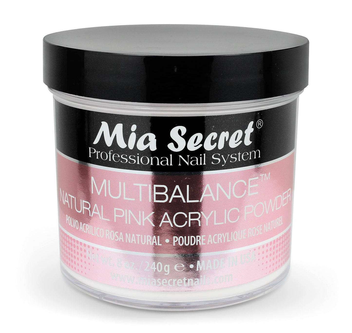 Mia Secret Multibalance Natural Pink Acrylic Nail Powder 8oz Beauty & Personal Care Mia Secret