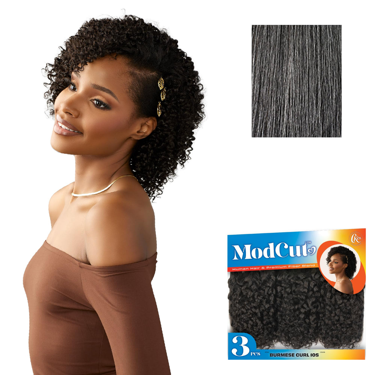 Sensationnel Curls Kinksandco ModCut 3pcs Bundles -Burmese Curl 10S,M44