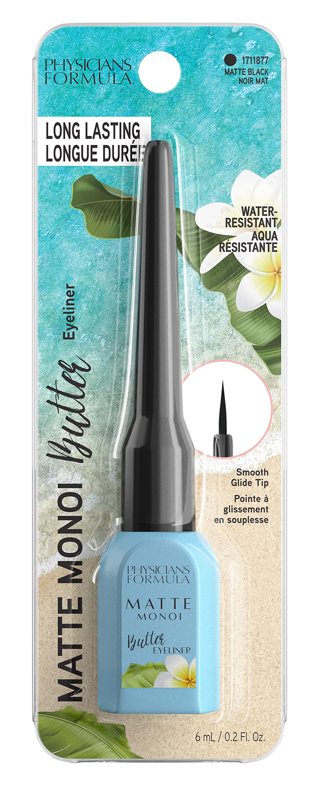 Physicians Formula Matte Monoi Butter Liquid Matte Eyeliner, Eye Makeup, Dermatologist Tested, Black, Brush Eye Liner Beauty & Personal Care Physicians Formula