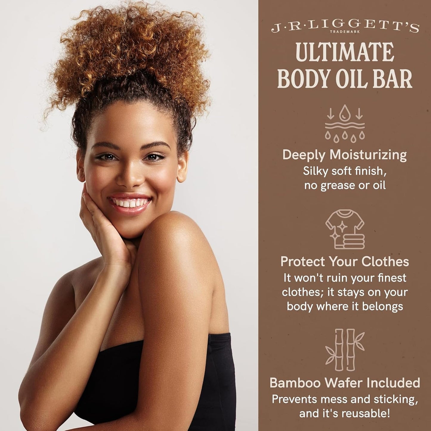J.R.LIGGETT'S Body Oil Bar, All-Natural, Plant-Based Solid Moisturizer Bar for Face and Body, Dry Oil Lotion Absorbs Quickly, Leaves Skin Soft Beauty & Personal Care J·R·LIGGETT'S