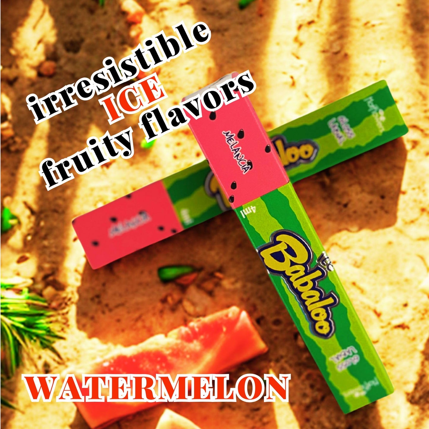 HOT FLOWERS Ice Babaloo Lip Gloss - Moisturizing Gloss with Coconut Oil - Hydrating & Flavored - 15g (Watermelon) Beauty & Personal Care HOT FLOWERS
