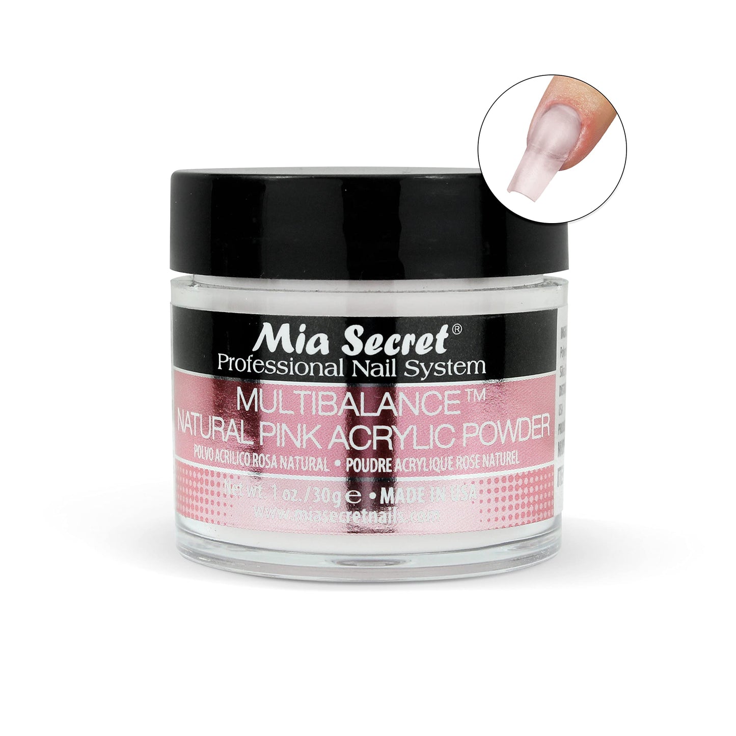 Mia Secret Multibalance Natural Pink Acrylic Nail Powder 1oz Beauty & Personal Care Mia Secret